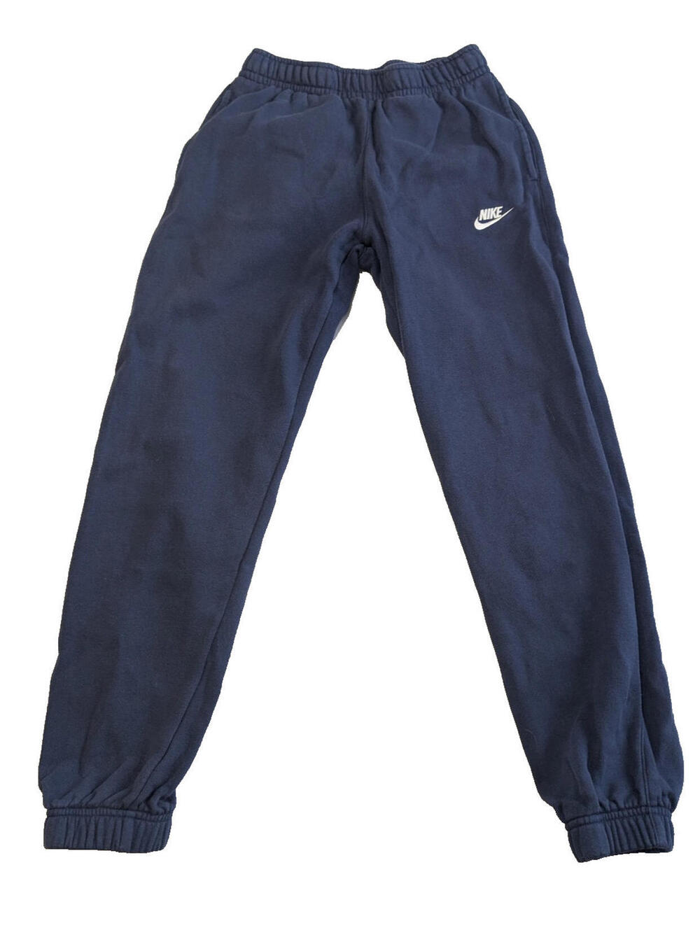 Nike Swoosh Logo Embroidered Joggers Sweatpants Navy Blue Size Extra Small